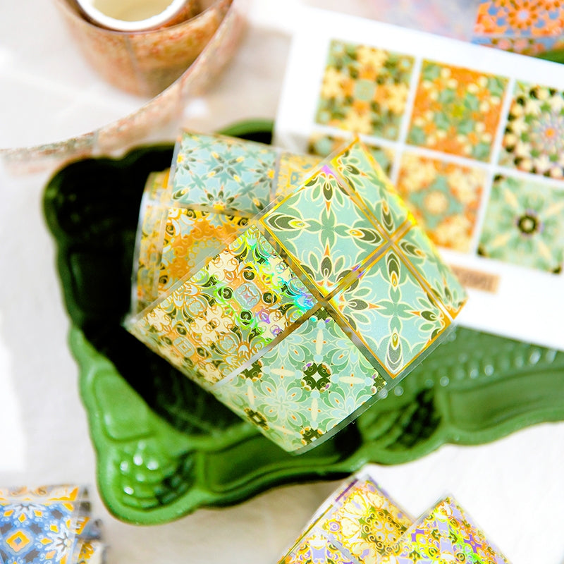 Floral Tile Pattern Collection Decorative PET Tape c