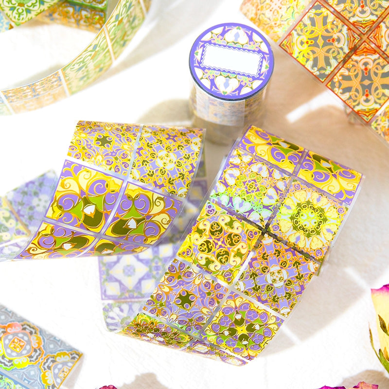 Floral Tile Pattern Collection Decorative PET Tape c2