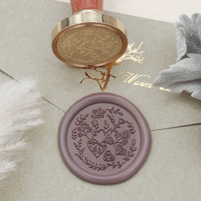 Floral Tile Pattern Wax Seal Stamp - Style 4 2