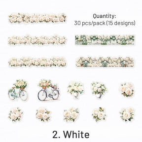 Flower and Fence PET Stickers sku-2
