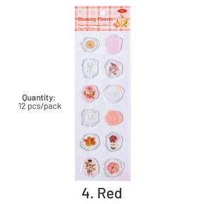 Flower and Plant Wax Seal Dripping Glue Stickers sku-4