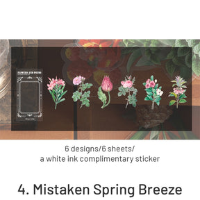 Flower and Poetry Series PET Plant Stickers sku-4