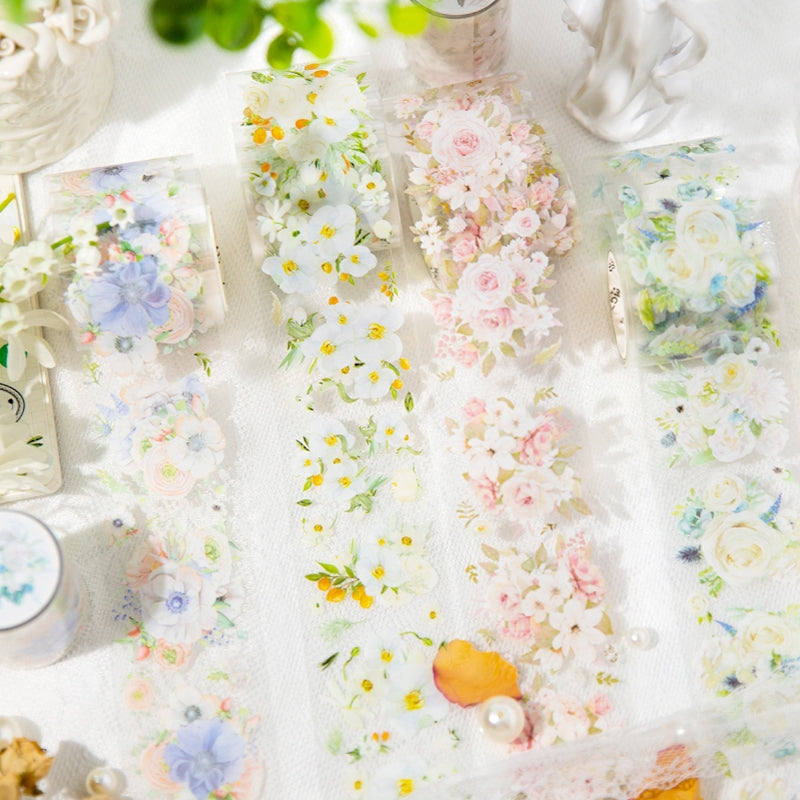Flower Botanical PET Decorative Tape a