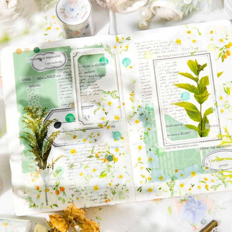 Flower Botanical PET Decorative Tape b3