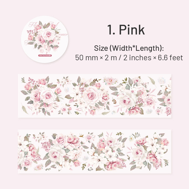 Flower Botanical PET Decorative Tape sku-1