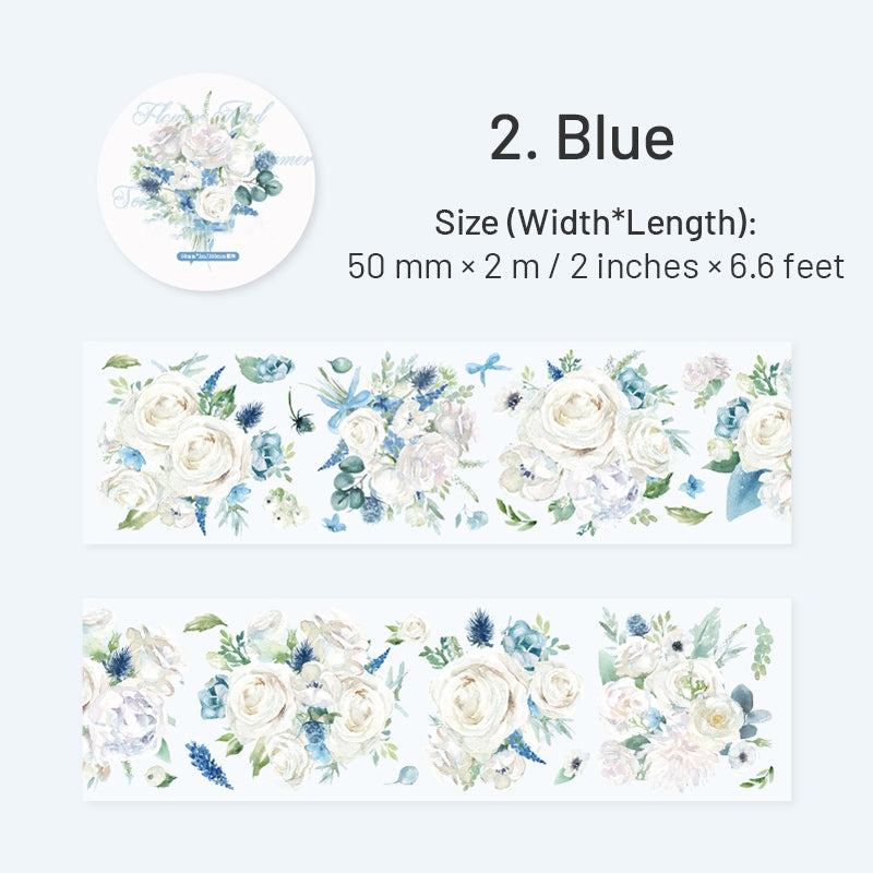 Flower Botanical PET Decorative Tape sku-2