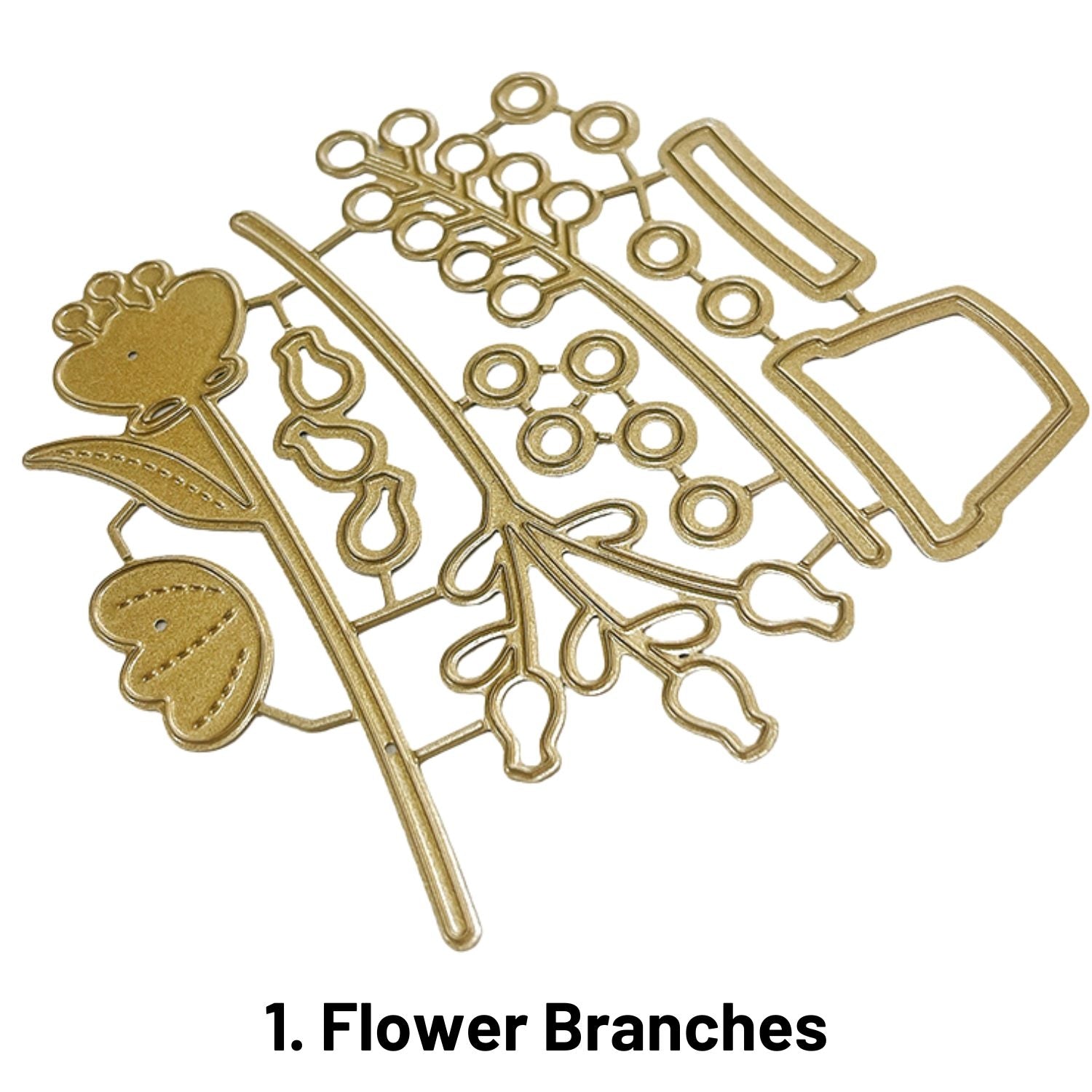 Flower Branches Carbon Steel Crafting Dies Scrapbooking Die-Cuts1