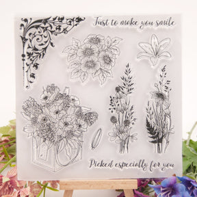 Flower Clear Silicone Stamp a