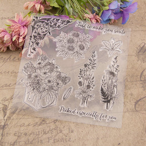 Flower Clear Silicone Stamp b2