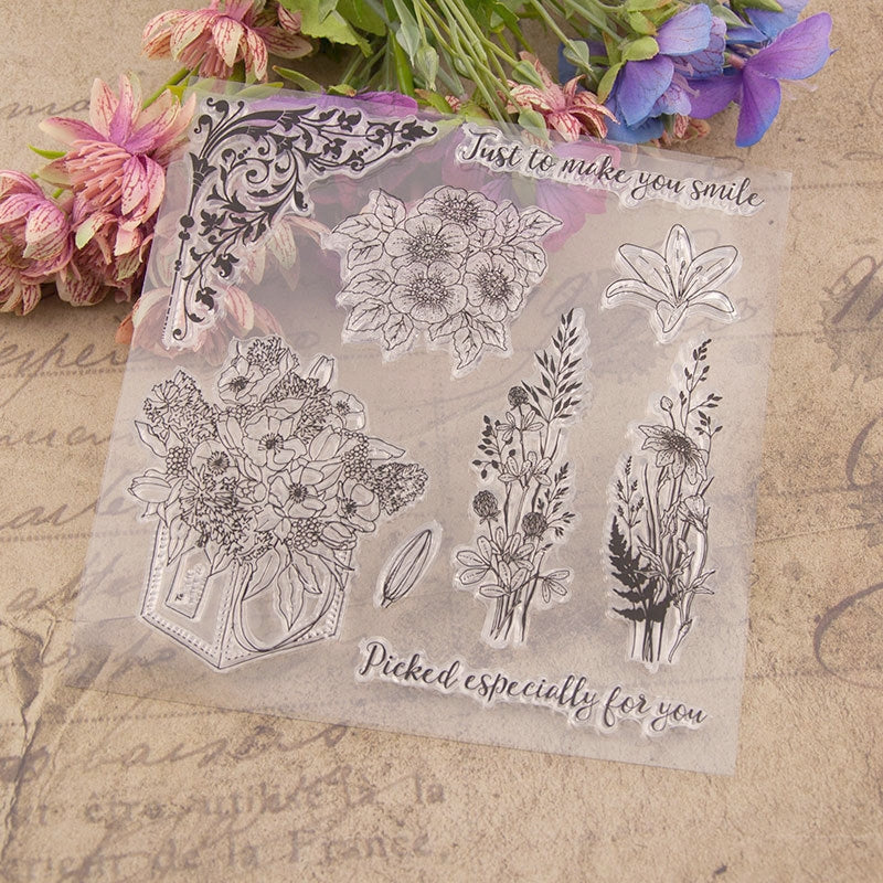 Flower Clear Silicone Stamp b2