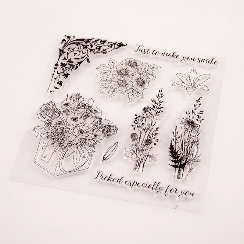 Flower Clear Silicone Stamp b3