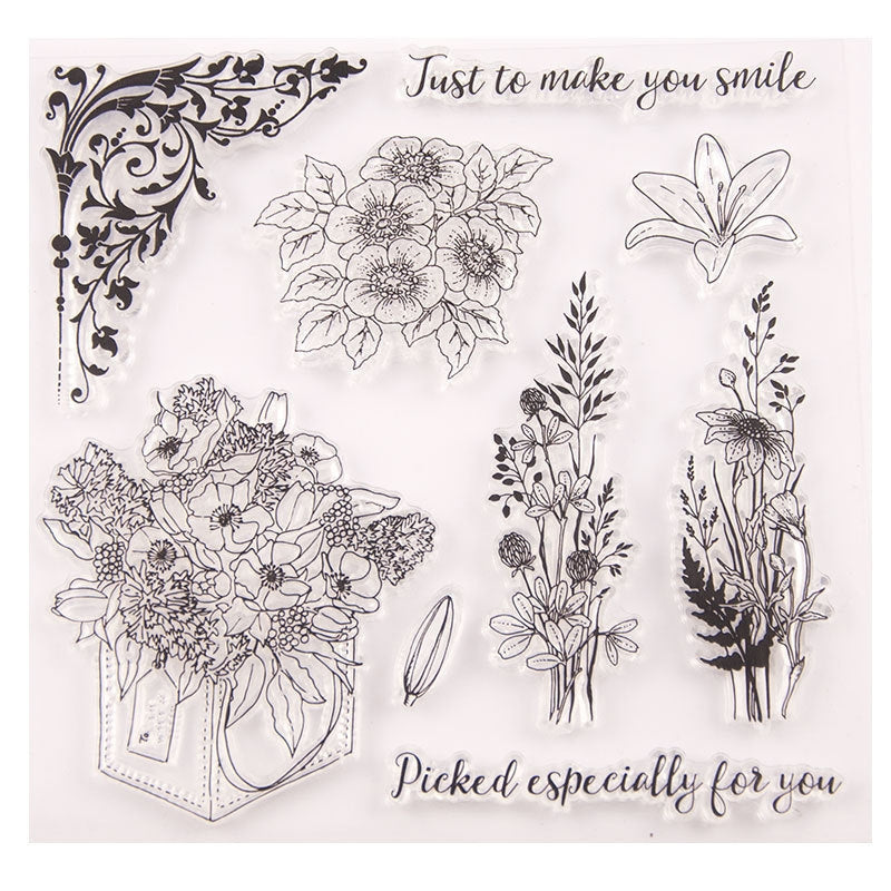 Flower Clear Silicone Stamp sku