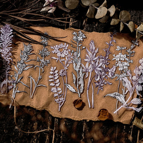Flower Cottage Plant Stickers - Daisy, Magnolia, Daffodil, Herbs b4