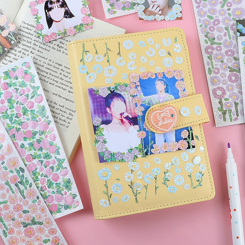 Flower Holographic PET Stickers b3