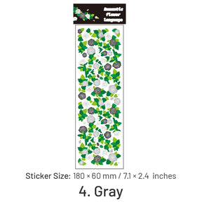 Flower Holographic PET Stickers sku-4