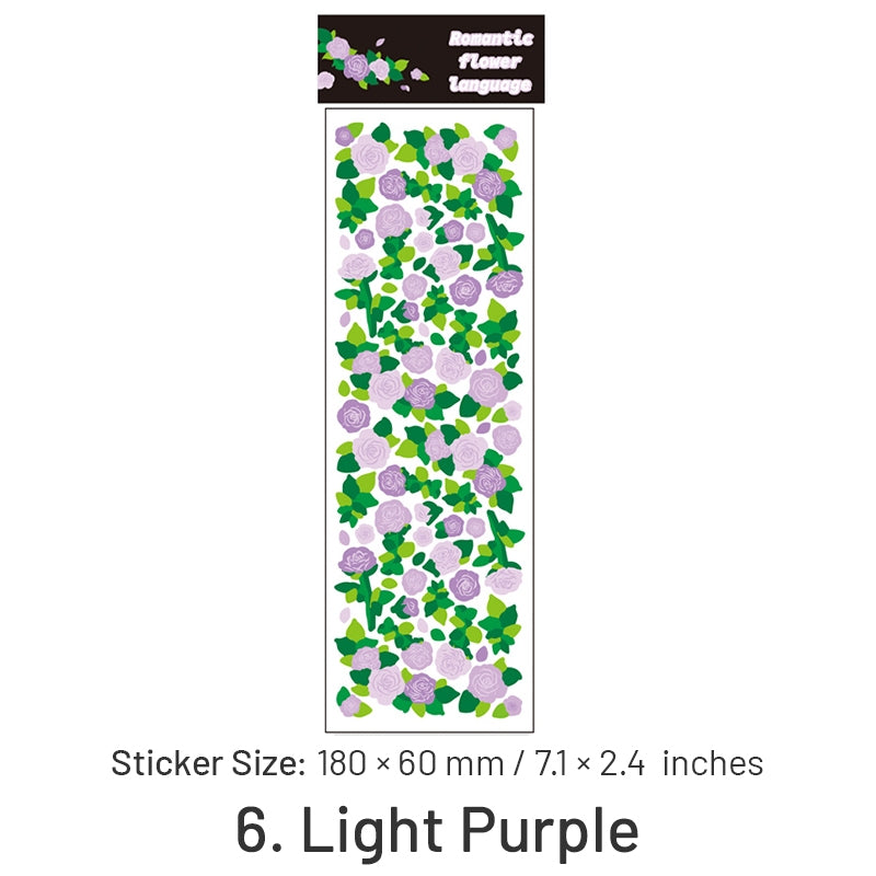 Flower Holographic PET Stickers sku-6