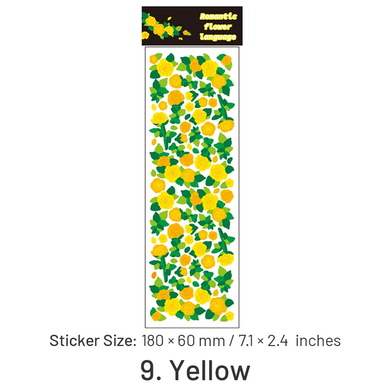 Flower Holographic PET Stickers sku-9