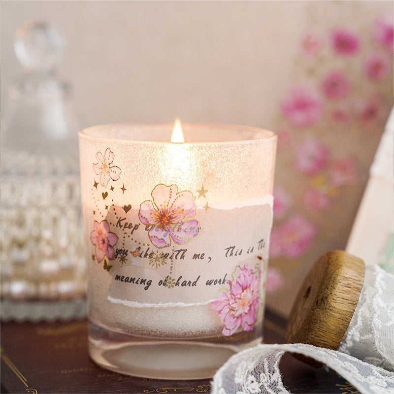 Flower Hot Stamping Gold Sticker Sheets b5