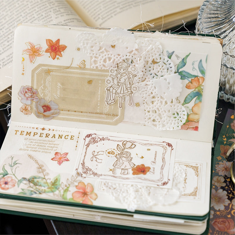 Flower Hot Stamping Gold Sticker Sheets b7