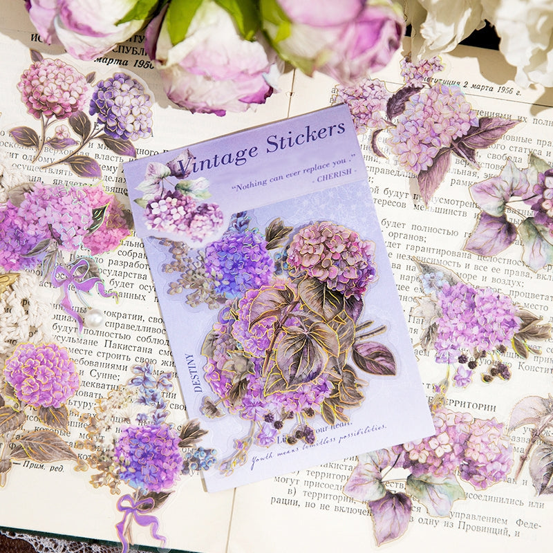 Flower Hot Stamping PET Stickers - Tulip, Rose, Hydrangea, Lily, Daffodil, Sunflower b2