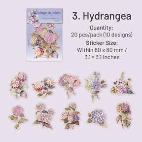 Flower Hot Stamping PET Stickers - Tulip, Rose, Hydrangea, Lily, Daffodil, Sunflower sku-3