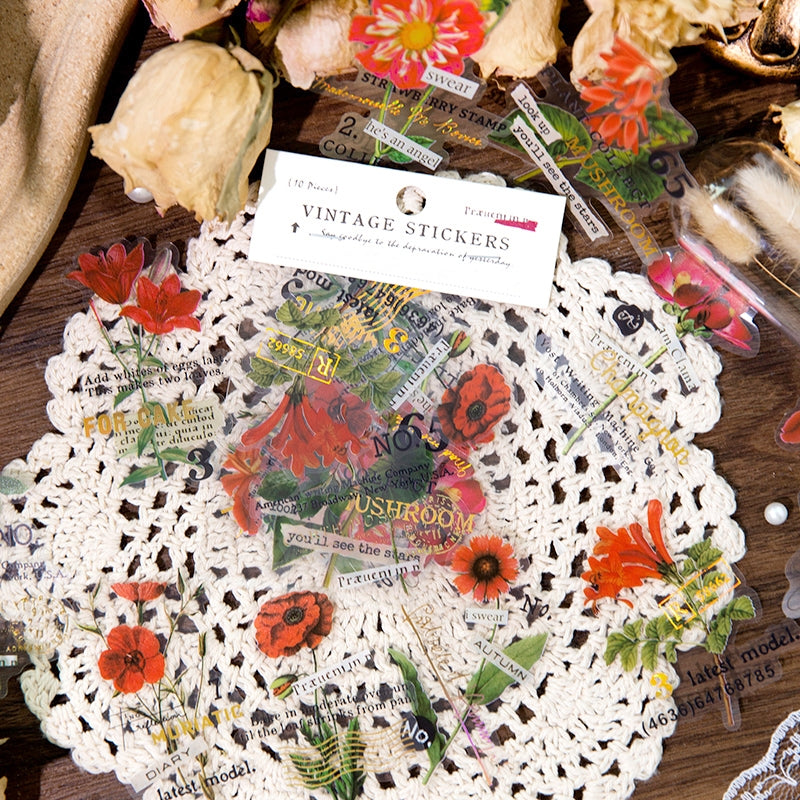 Flower Hot Stamping PET Stickers b3