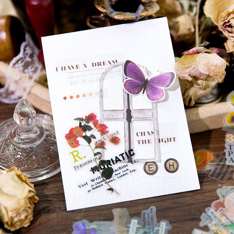 Flower Hot Stamping PET Stickers b4