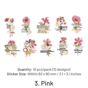 Flower Hot Stamping PET Stickers sku-3