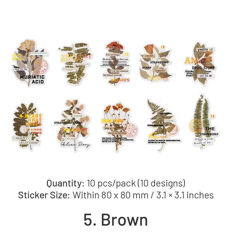 Flower Hot Stamping PET Stickers sku-5