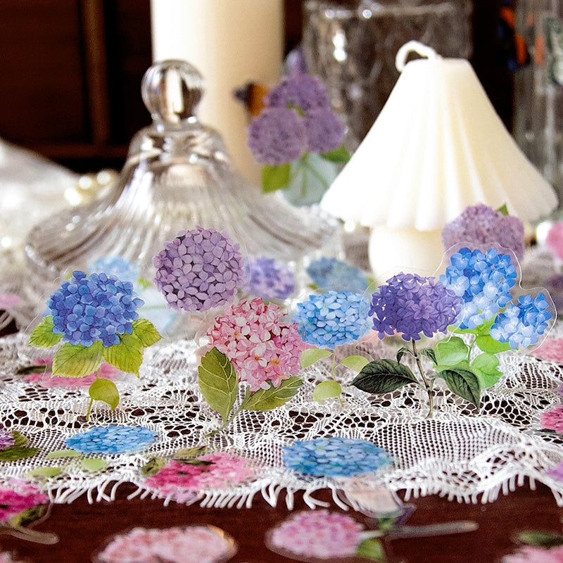 Flower PET Stickers - Rose, Hydrangea, Sunflower, Tulip b4