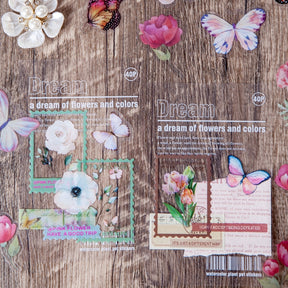 Flower Post Series PET Plant Stamp Sticker Pack b6