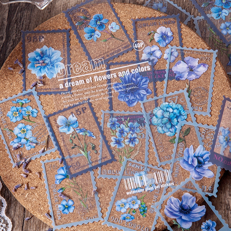 Flower Post Series PET Plant Stamp Sticker Pack b7