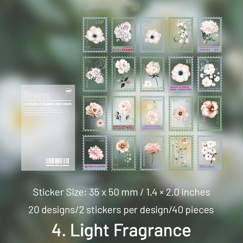 Flower Post Series PET Plant Stamp Sticker Pack sku-4