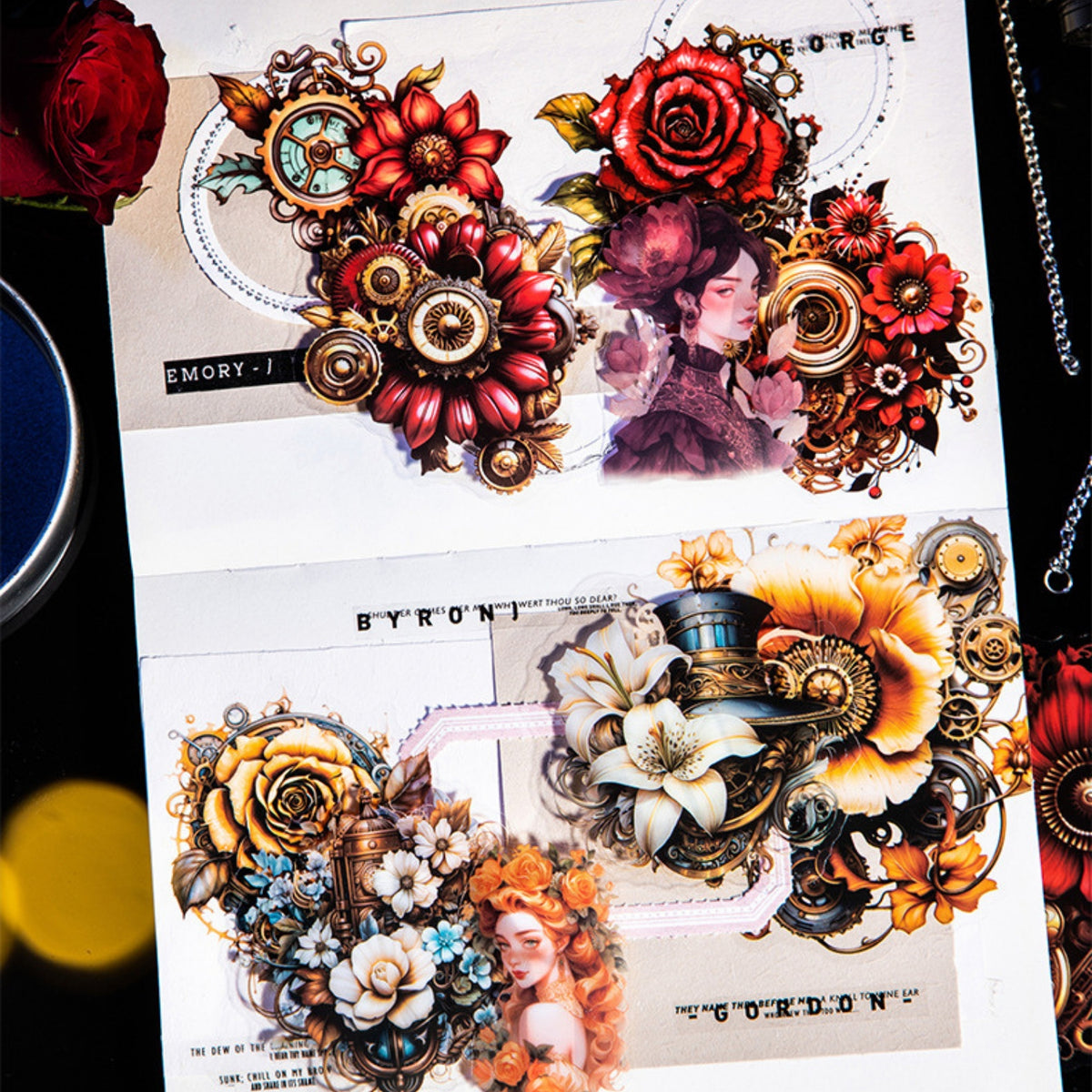 Flower Punk Series Punk Flower Wild Landscape Sticker Pack 12