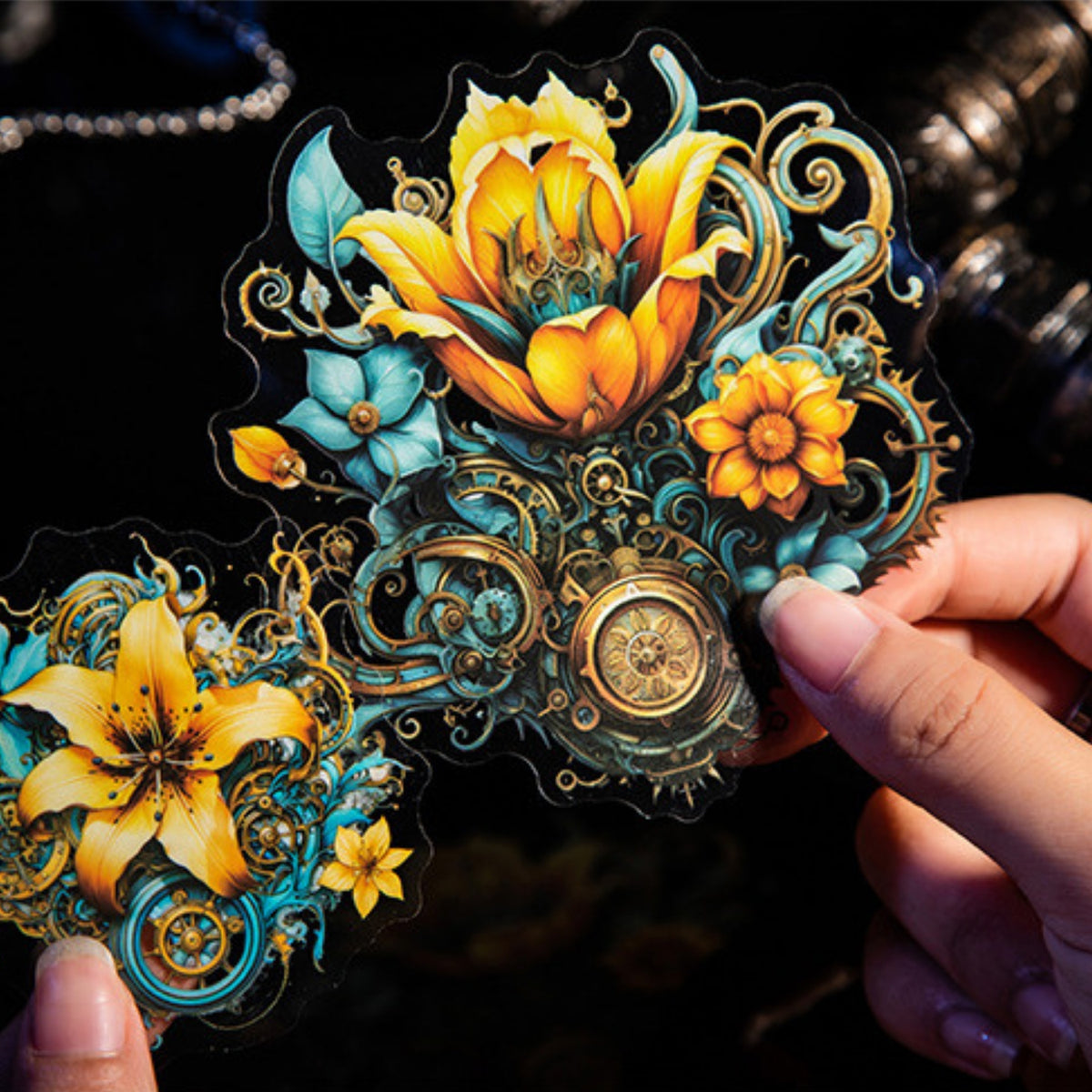 Flower Punk Series Punk Flower Wild Landscape Sticker Pack 15