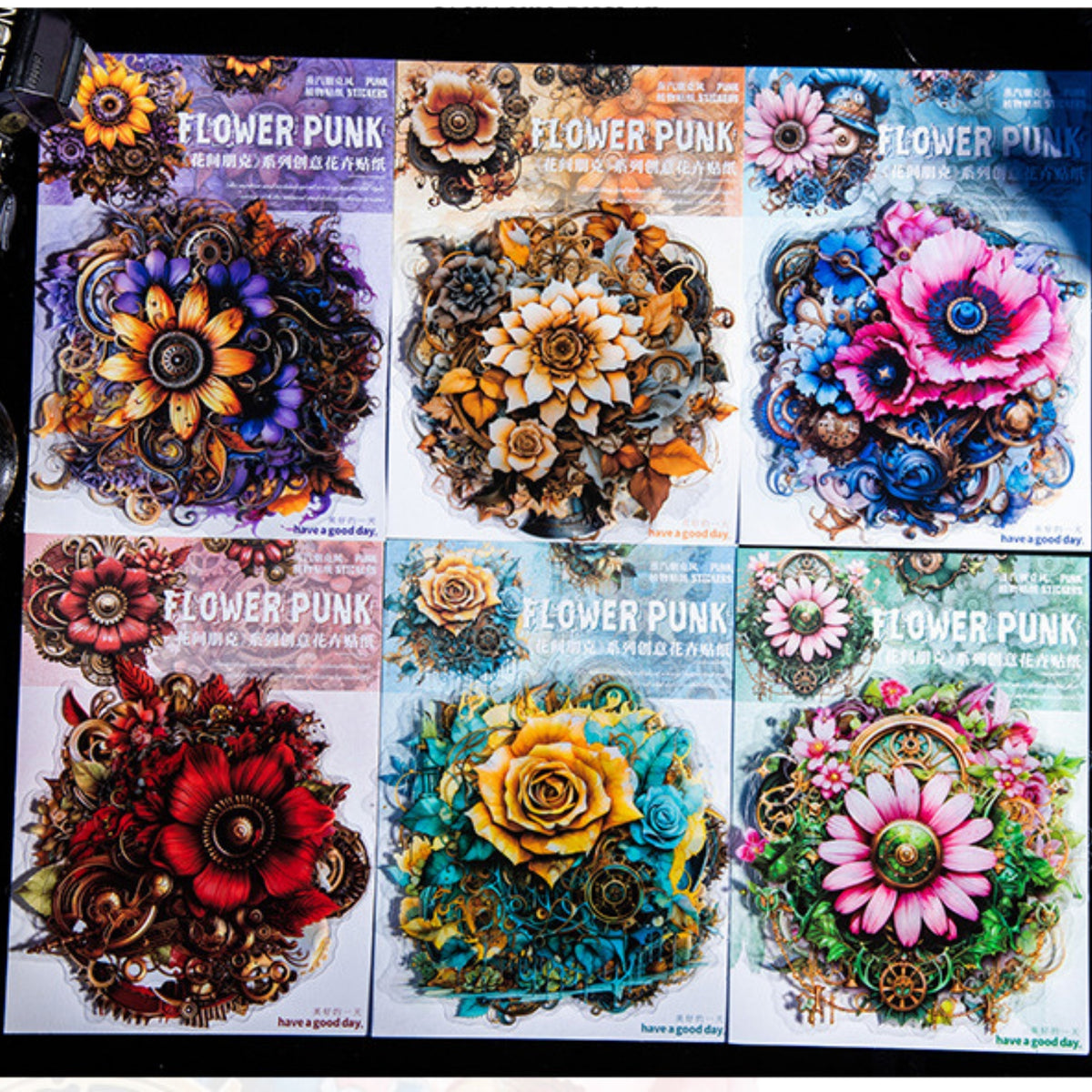 Flower Punk Series Punk Flower Wild Landscape Sticker Pack 19