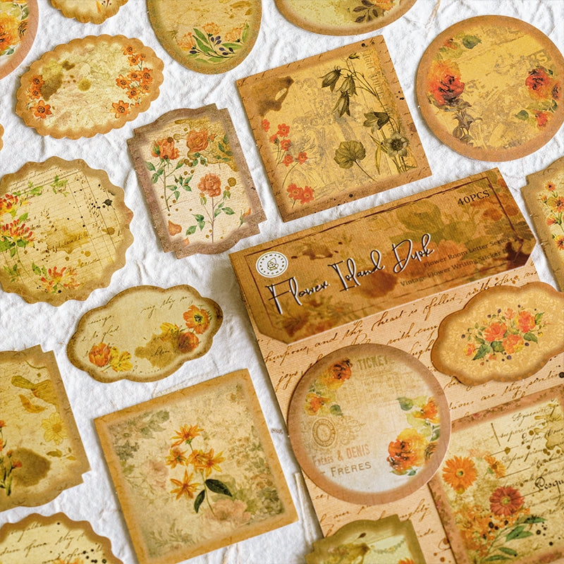 Flower Themed Label Stickers b3