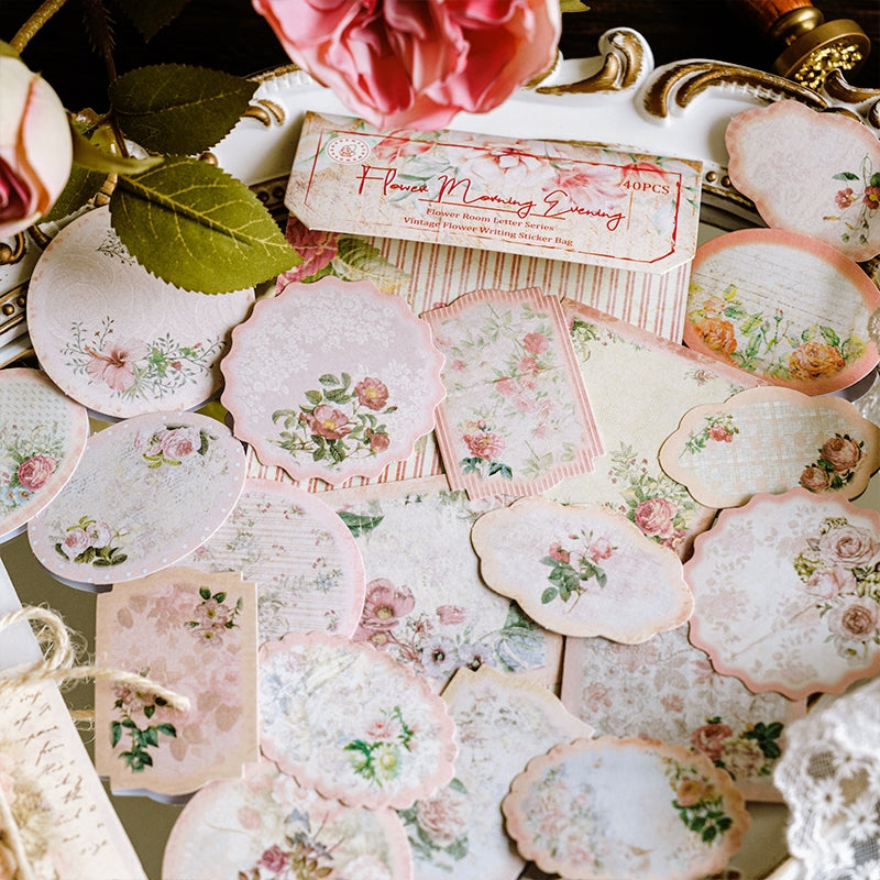 Flower Themed Label Stickers b5