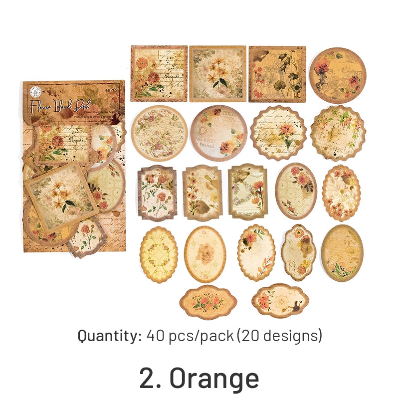 Flower Themed Label Stickers sku-2
