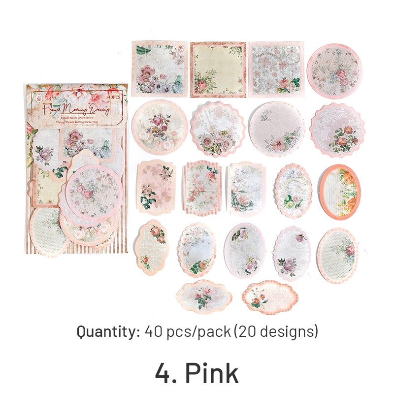 Flower Themed Label Stickers sku-4