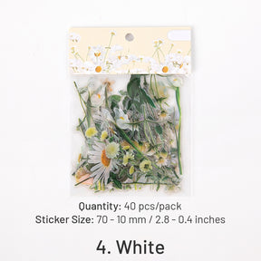Flower Themed Transparent PET Decorative Stickers sku-4