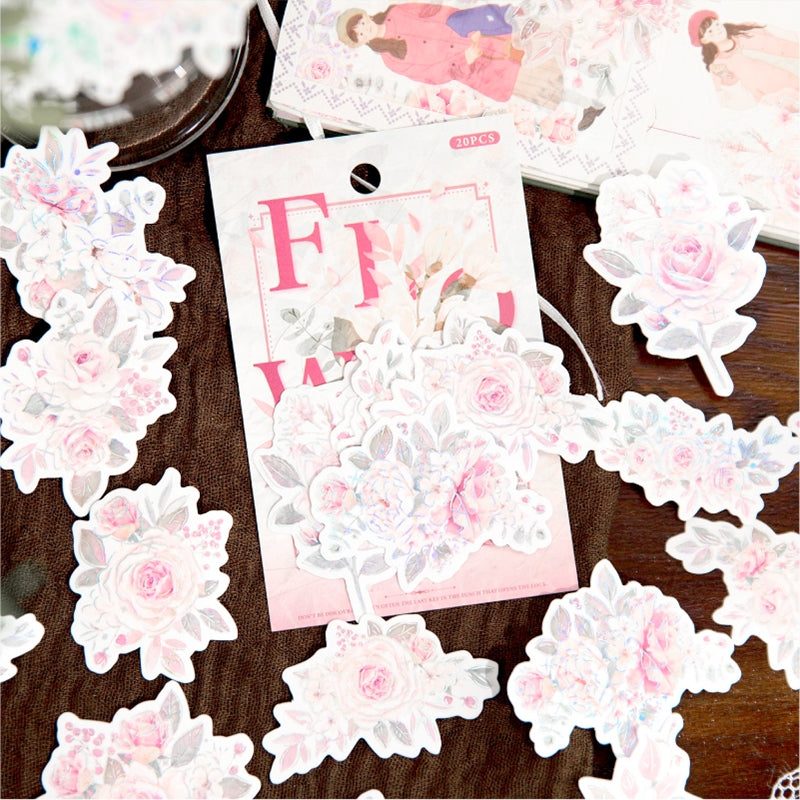 Flower-themed Washi Stickers b6