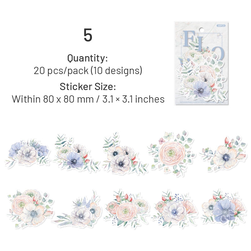 Flower-themed Washi Stickers sku-5