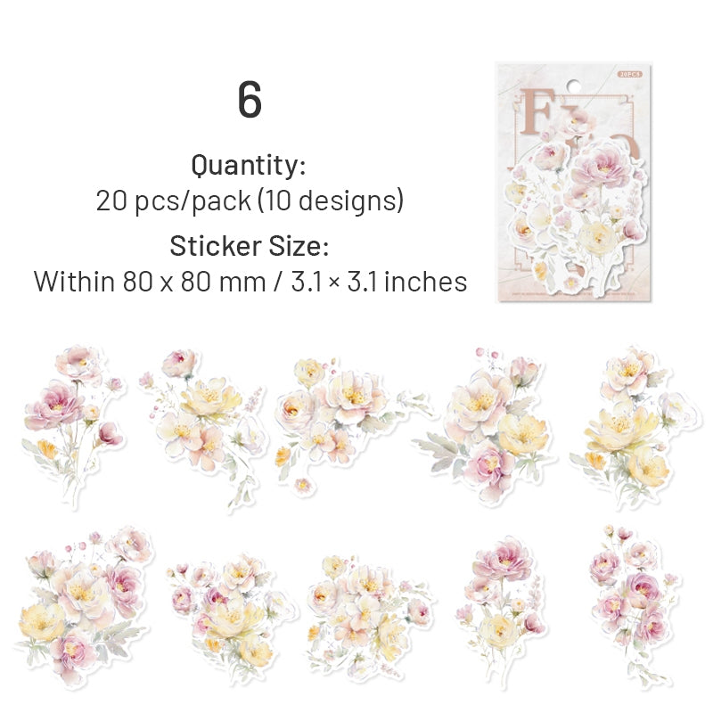 Flower-themed Washi Stickers sku-6