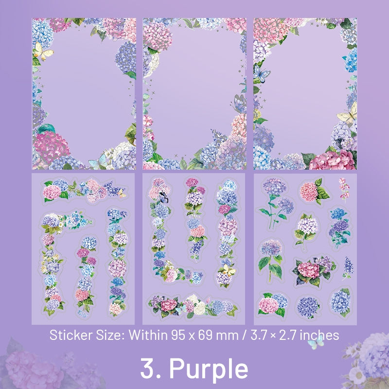 Flower Time DIY Journal Border Decorative Stickers-Rose, Sunflowers, Hydrangea sku-3