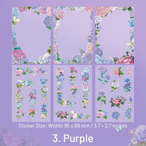 Flower Time DIY Journal Border Decorative Stickers-Rose, Sunflowers, Hydrangea sku-3