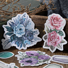 Flower Washi Stickers - Frame, Seal, Label b5