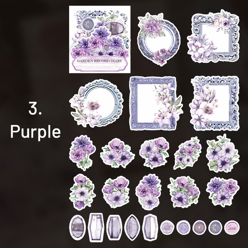 Flower Washi Stickers - Frame, Seal, Label sku-3
