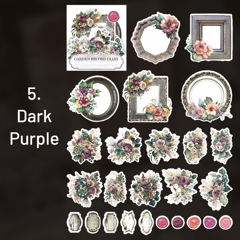 Flower Washi Stickers - Frame, Seal, Label sku-5