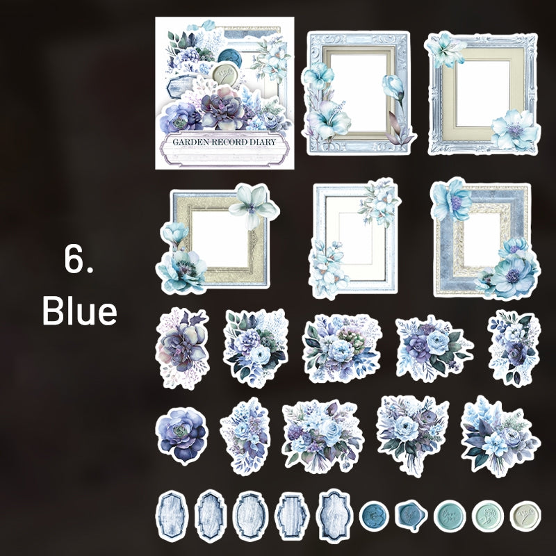 Flower Washi Stickers - Frame, Seal, Label sku-6